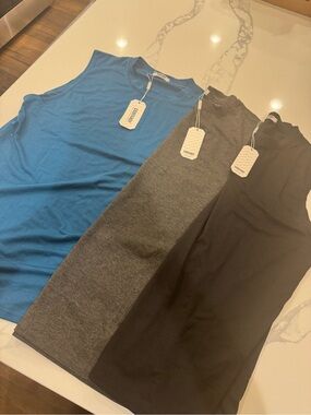 Amazon Men’s Tank Top 3-Pack in Blue, Gray, Black